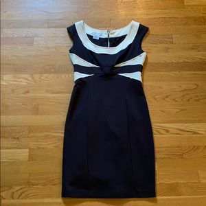 Maggy London black and cream dress
